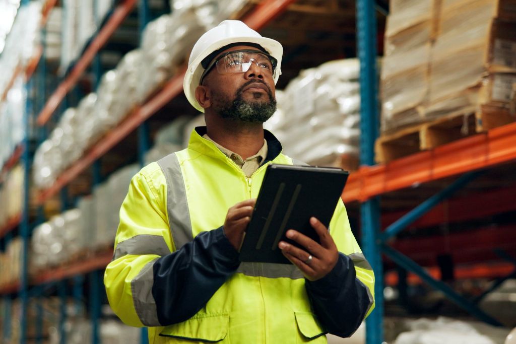 homem trabalhando em setor logístico representando as tendências na logística
